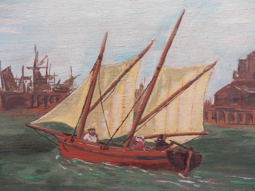 Peinture huile sur panneau - peinture,