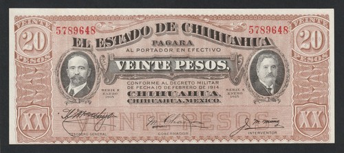 Pesos chihuahua mexique - 20, chihuahua,