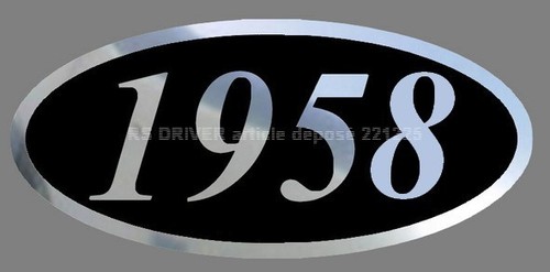 Car sticker decal 1958 old - car,
