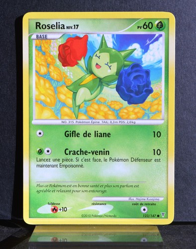 Carte pokémon 123 147 roselia - carte,