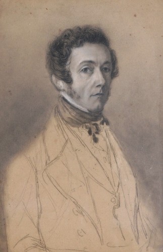 Dessin encadré portrait homme