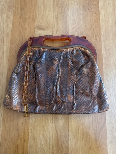 Sac vintage cuir - , python