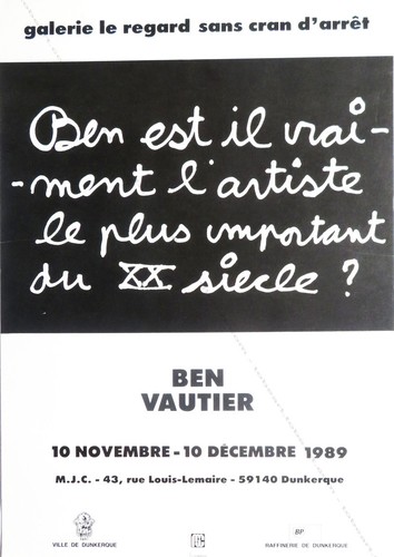 Ben vautier affiche - vautier.,