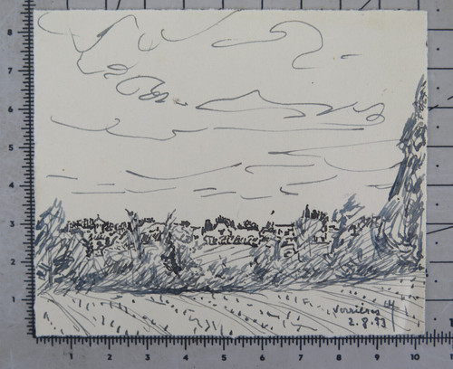 Ancien dessin 1953 - ancien, de