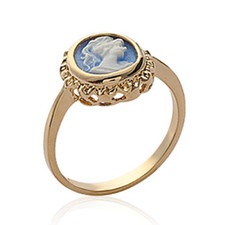Bague camée bleu - camée, et