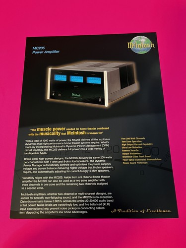 Mcintosh mc205 color brochure - mc205,