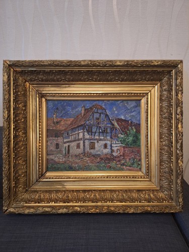 Tableau maison alsacienne - tableau,