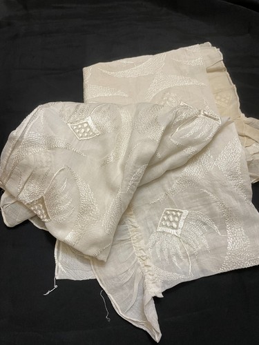 Rideau ancien voile coton - voile,