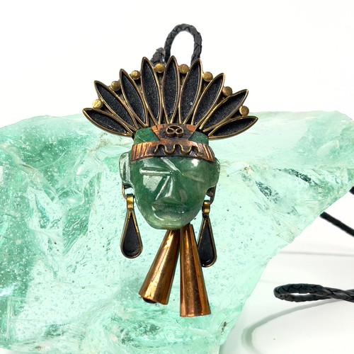Masque aztèque jade hecho - aztèque,