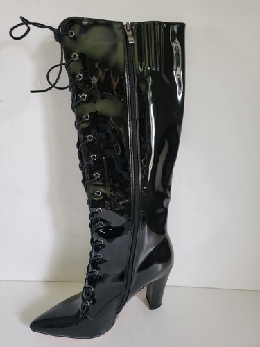 Bottes fourrées noires - , vernis