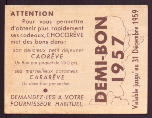 Demi bon publicitaire - , "
