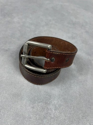 Ceinture cuir marron vintage