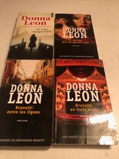 LOT N° 3  QUATRE  POCHES POLICIER / DONNA LEON - LES ENQUÊTES DE BRUNETTI / TBÉ