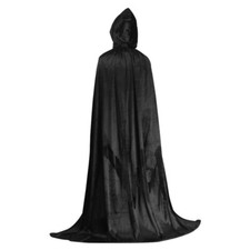 Cape d'Halloween en Velours avec Capuche pour  Enfant 90 cm Noir