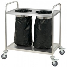 Chariot inox double porte