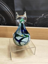  figurine, statuette chat en verre Murano Signé 