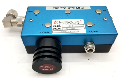 Telewave 7560 dual isolator - telewave,