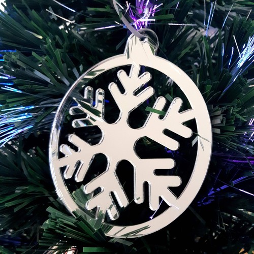 Rond flocon neige sapin - rond, de