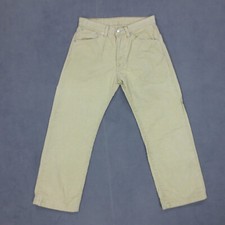 Pantalon Velours Droit Baggy Vintage Y2K Coton Levi's 551 Femme W29 L32 Beige