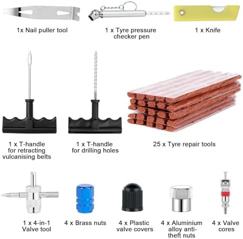 Kit réparation pneu 48pcs - réparation,