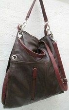 -Grand sac à main  bandoulière cuir TBEG vintage bag 