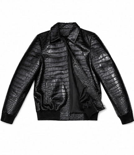 Veste cuir bomber noir - veste,