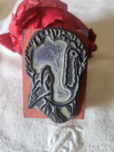 Tampon ancien paon - , roue