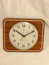 Pendule Horloge Mural JAZ 1970 Vintage Formica Pour Pieces