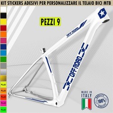 Kit 9 autocollants cadre de vélo UNIVERSELS protection VTT OFF ROAD étoiles...