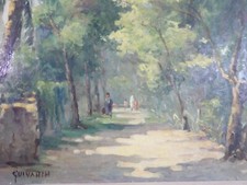 GUIVARCH Huile sur panneau tableau peinture orientaliste Algérie Maroc Tunisie ?