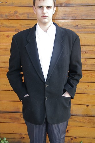 Manteau noir en - noir, cachemire