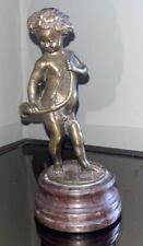 CLODION (1738-1814)  Musicien en bronze sur marbre  Signé à la base