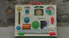Ancien Tableau D'activité et D'éveil Fisher Price Vintage