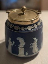 Rare ancienne boîte à biscuits en jaspe Wedgwood