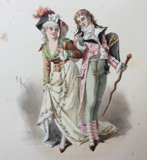 Gravure Ancienne Colorée