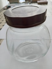 ANCIEN GRAND BOCAL À BONBONS CARRÉ COUVERCLE BAKÉLITE  ÉPICERIE CONFISERIE