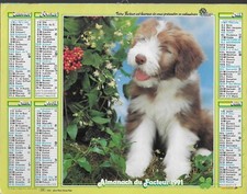 ALMANACH des PTT,  CALENDRIER DES POSTES - 1991