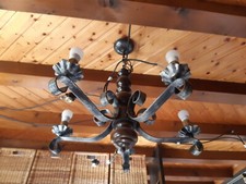 luminaire lustre fer forgé
