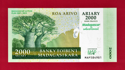 Madagascar 2000 ariary - ariary, /