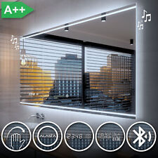 Miroir Salle De Bain Lumineux LED CHICAGO | INTERRUPTEUR | METEO | BLUETOOTH GH4