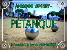 Plaque SPORT PÉTANQUE BOULES