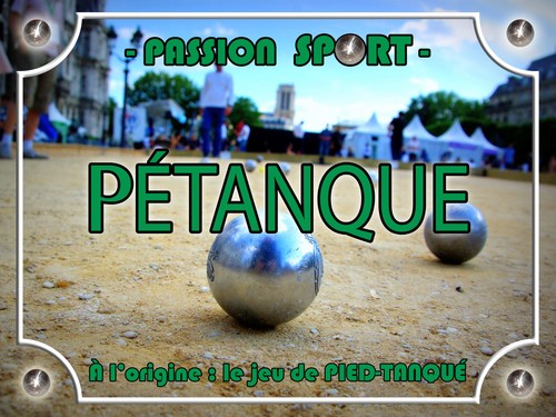 Plaque sport pétanque boules - plaque,