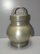 -POT BOUILLON ETAIN XIX TRANSPORT de LA SOUPE aux CHAMPS COLLECTION déco   D