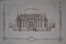 LOT de 2 grandes planches du Château d'ESCLIMONT Auneau-Bleury-Saint-Symphorien