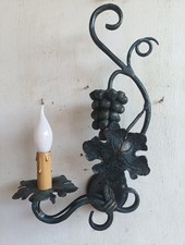 Applique Murale en fer forgé feuilles de vigne et raisins Idéal Cave A Vin