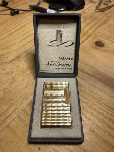 Briquet dupont plaqué - or,