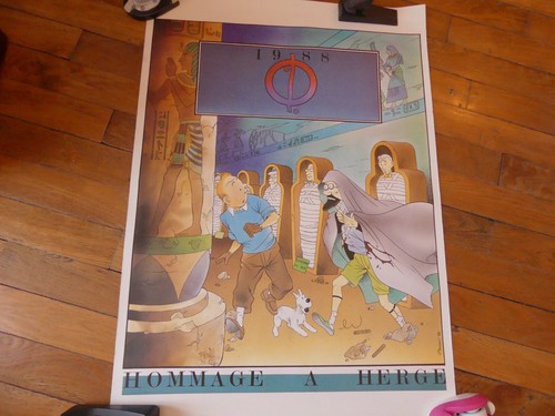 Affiche poster hommage herge - affiche,