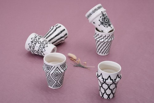 Verre céramique blanche - , en