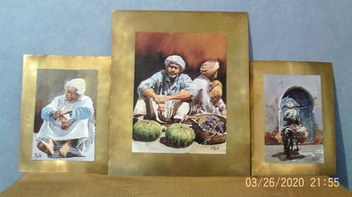 Aquarelles orientalistes - aquarelles,