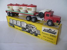 RARE Tracteur UNIC tous terrains remorque porte cuves CIMENT SOLIDO REF 301